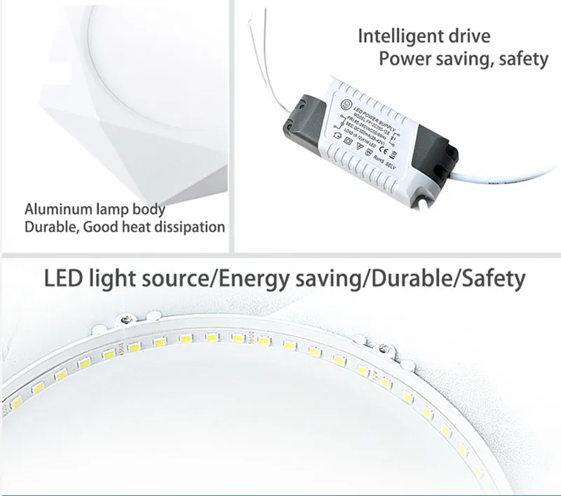 Поверхностного монтажа LED Алмазная панель потолочная лампа креативная