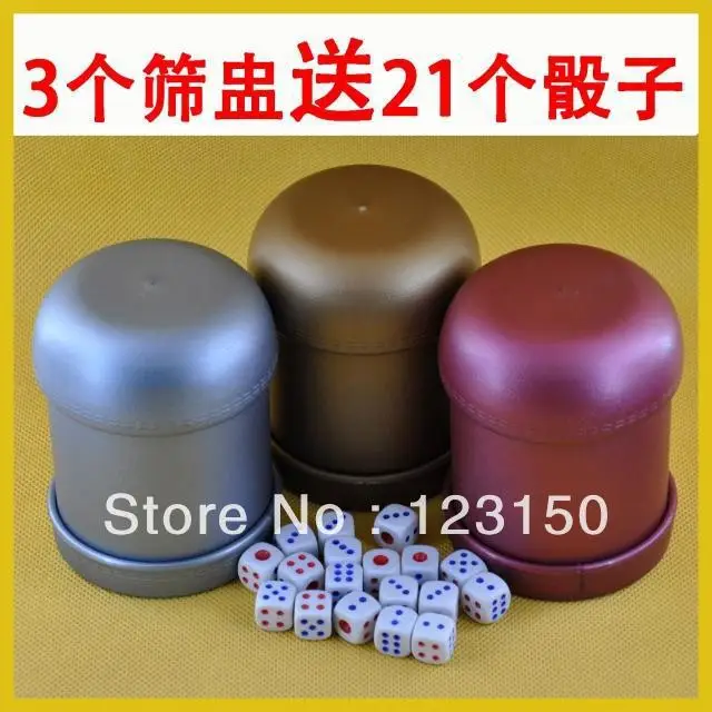 

DC-017 Three Colors Plastic Dice Cup Set in high quality
