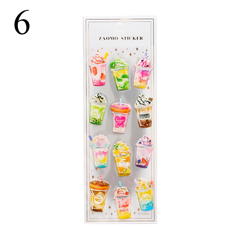 6 Kawaii канцелярские наклейки ute хрустальные наклейки для кошек Новинка 3D наклейки в виде сердца для детей DIY Дневник принадлежности для скрапбукинга - Цвет: 6