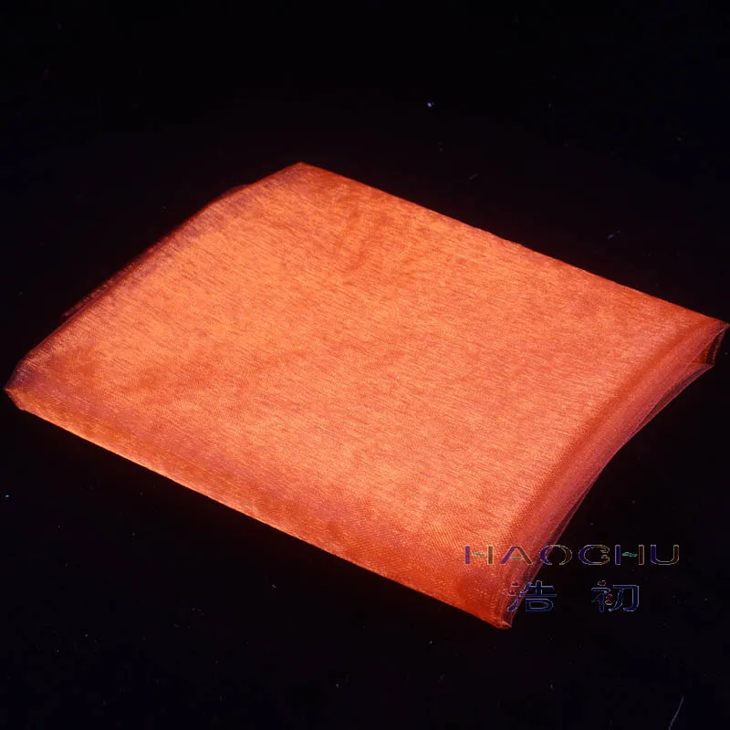 orange HAOCHU 75 см x 5 м/10 м прозрачные мягкие чехлы для стульев, органза, пояс, бант, юбка-пачка, тюль, рулон для свадьбы, Casamento, вечерние украшения - Цвет: orange