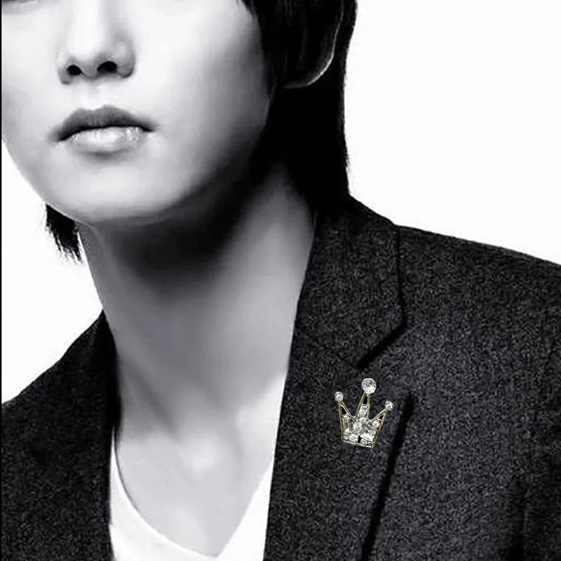 Брендовые Элегантные Броши в виде короны с кристаллами для женщин и мужчин