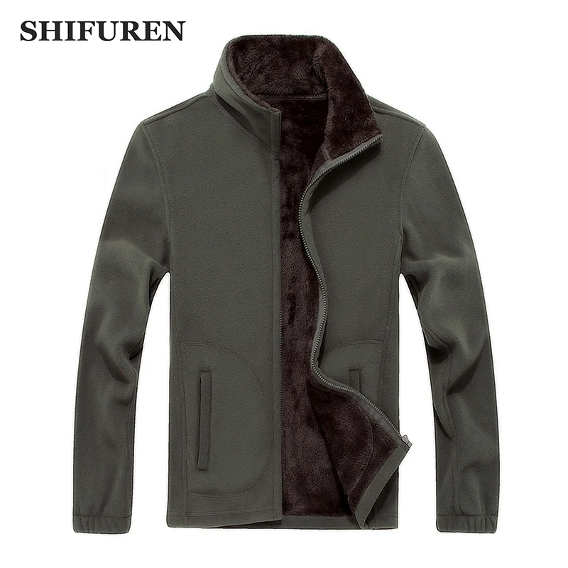 Мужская Флисовая Куртка SHIFUREN теплая куртка в стиле милитари для активного отдыха