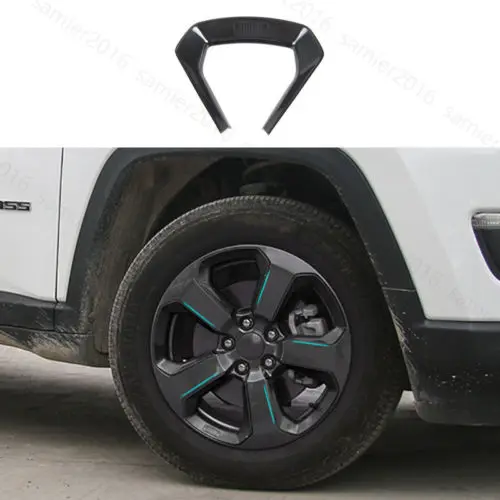 

20pcs Black ABS Fit For Jeep Compass 2017 Wheel Round Decorator Frame Cover Trim