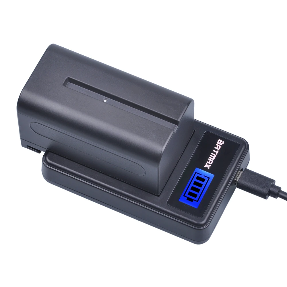 2 шт. 5200 мАч NP F750 NP-F770 батарея + ЖК-зарядное устройство USB для Sony F970 F730 NP-F750 NP-F330 NP-F530
