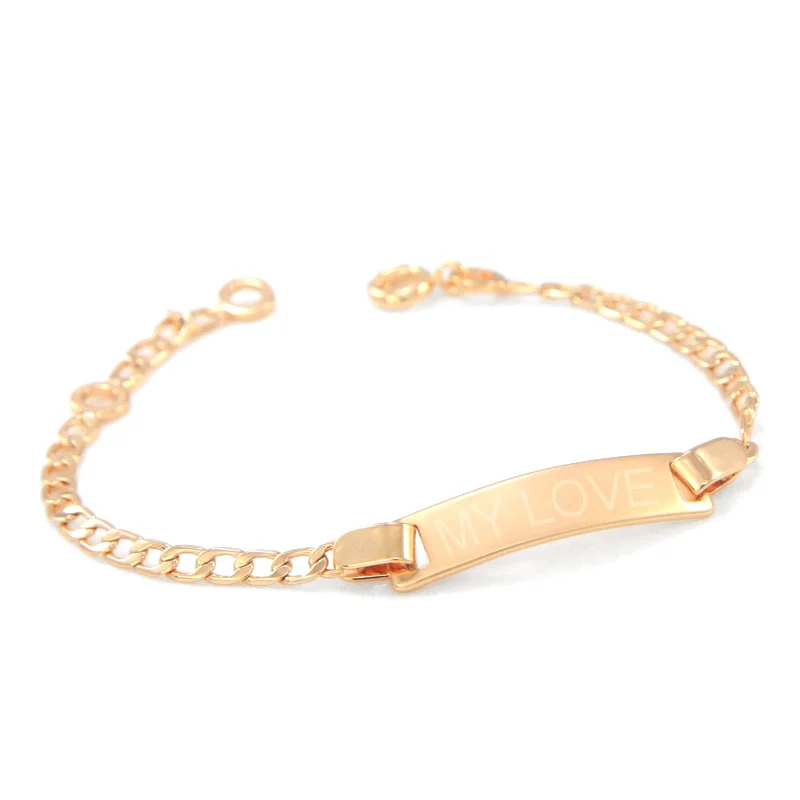 MY LOVE BESARTE для браслетов младенцев Bebe Pulseras детский ювелирный браслет Pulseira Ouro Bracciali браслет braceletes Armbanden B0537 - Окраска металла: MY LOVE