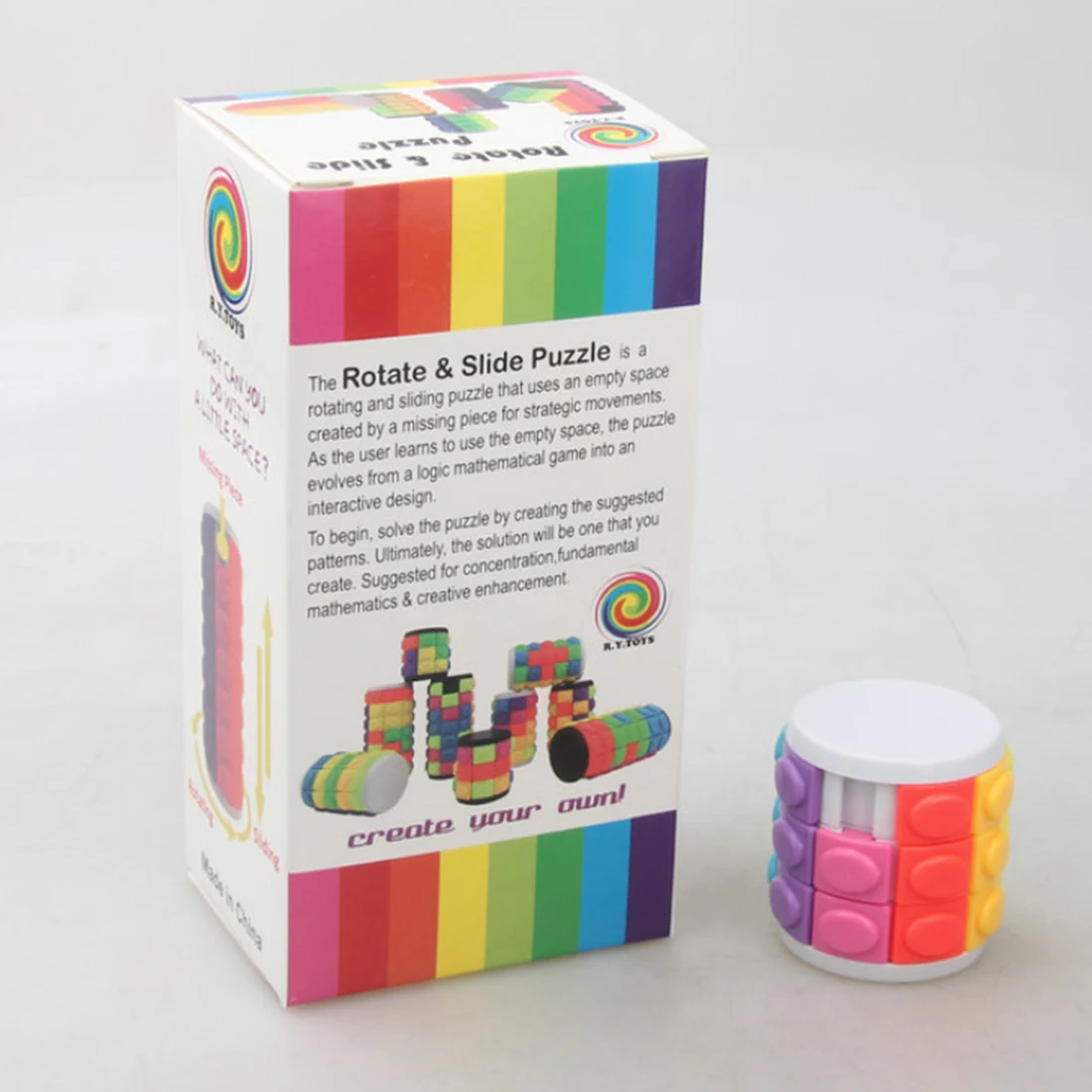Color Magic Tower Cube Educational 3/5/7 Layer Creative Sliding 3D Puzzle Toy Antistress Toys for Children