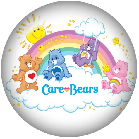 Bear rainbow LOVE SUN glass snap button Round photo glass cabochon demo flat back Making findings 12mm/18mm/20mm/25mm DA3058 - Цвет: A7345