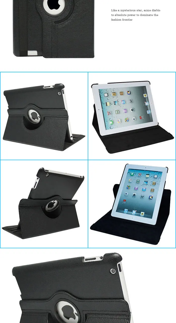 Принципиально для iPad 2/3/4 9," дюймовый планшет крышка Case_Smart Wake-для сна и игр, 360-вращающийся&+ Защитная пленка на экран, и ручка