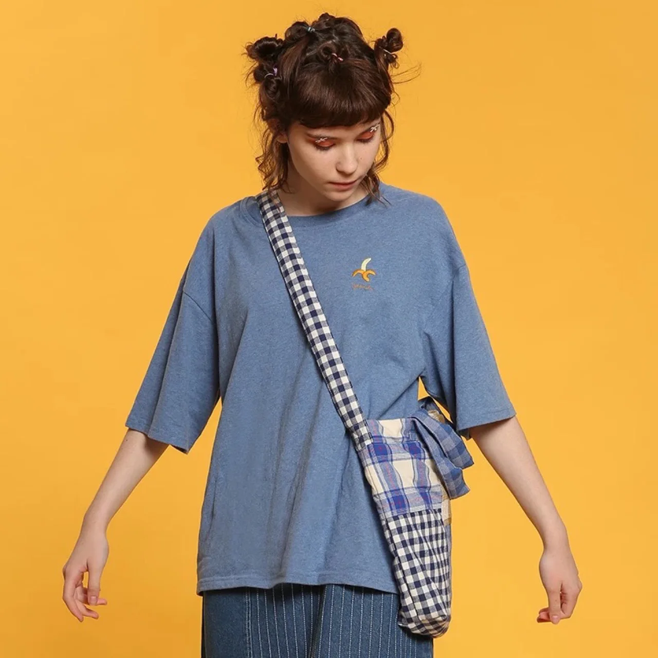 Женские футболки высокого качества с вышитым бананом оригинальная игривая