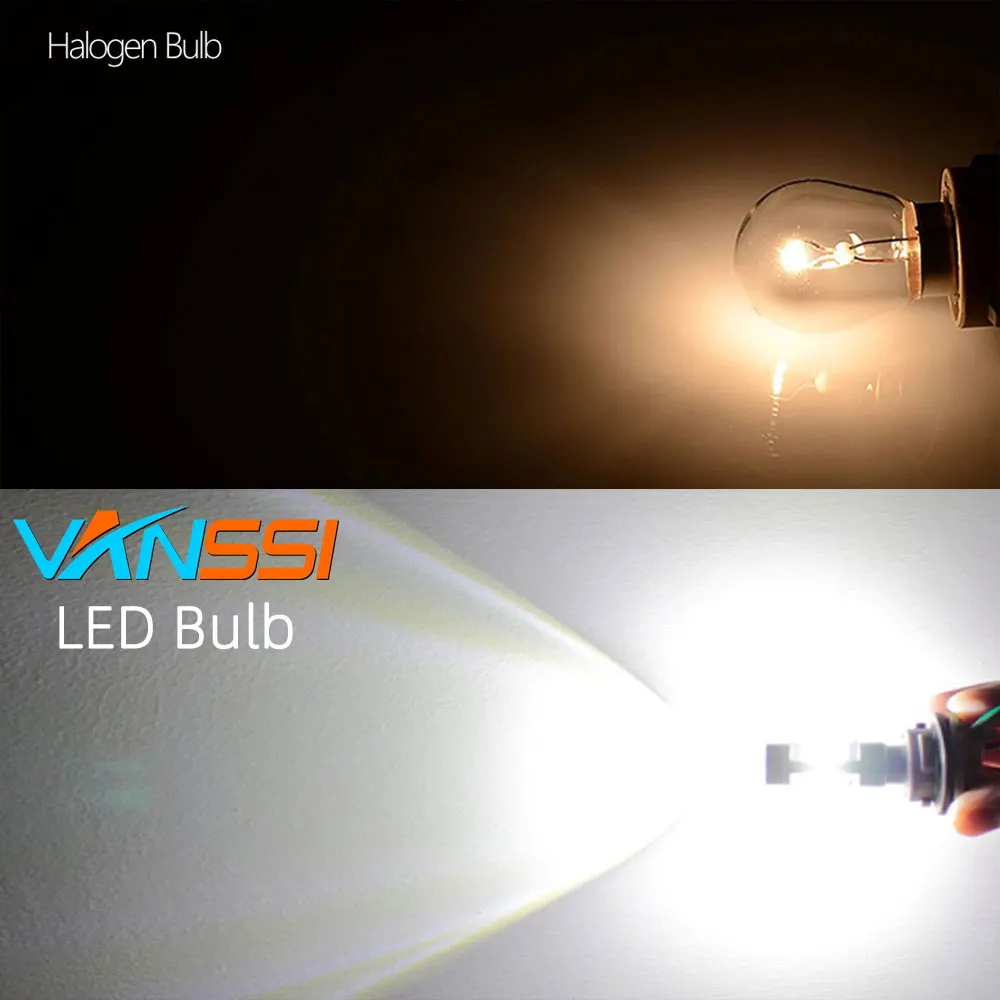 VANSSI 2 шт. T20 7440 W21W 7441 7443 7444 W21/5 Вт Светодиодный светильник для Лада, супер яркий белый Янтарный DC12-24V