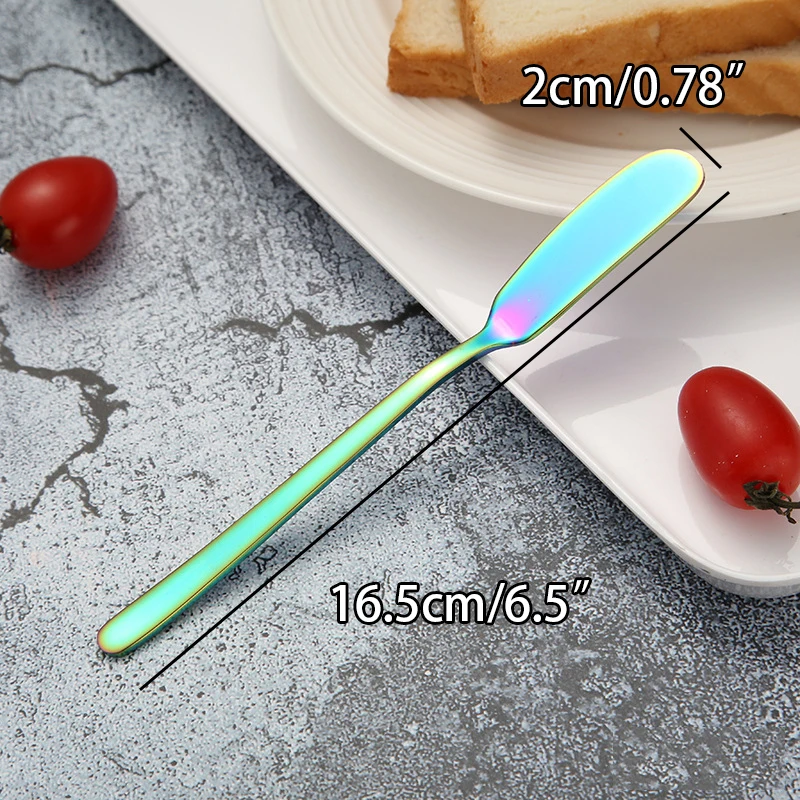 

Stainless Steel Western Cutlery Butter Knife Cheese Dessert Jam Spreaders Cream For Pie/Pizza/Cheese/Pastry Breakfast Tool