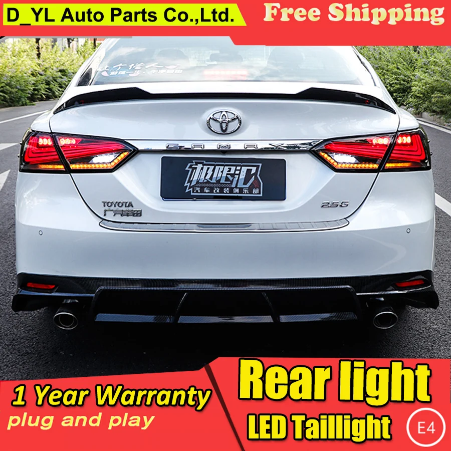 Автомобильный Стайлинг для Toyota Camry задние фонари Camry светодиодный задний фонарь DRL+ Динамический сигнал поворота+ тормоз+ задний фонарь 4 шт