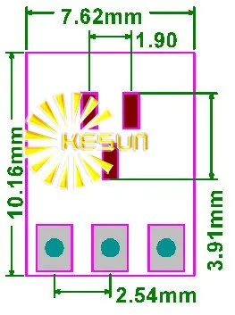 100 шт. SOT23 3 turn SIP3 DIP шаг 0 95 мм стабилитрон МОП транзистор IC адаптер розетка/плата