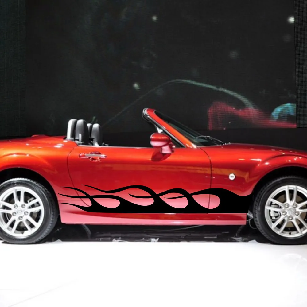 Автомобильная Наклейка Спорт огонь пламя 66 ''гонки для MX-5 MX5 MX 5 винил низкая