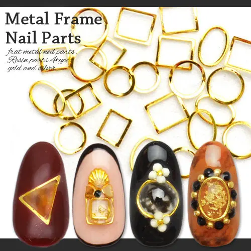 100 шт. новейшие заклепки/шпильки для дизайна ногтей Золотой и Серебряный 3D сплав