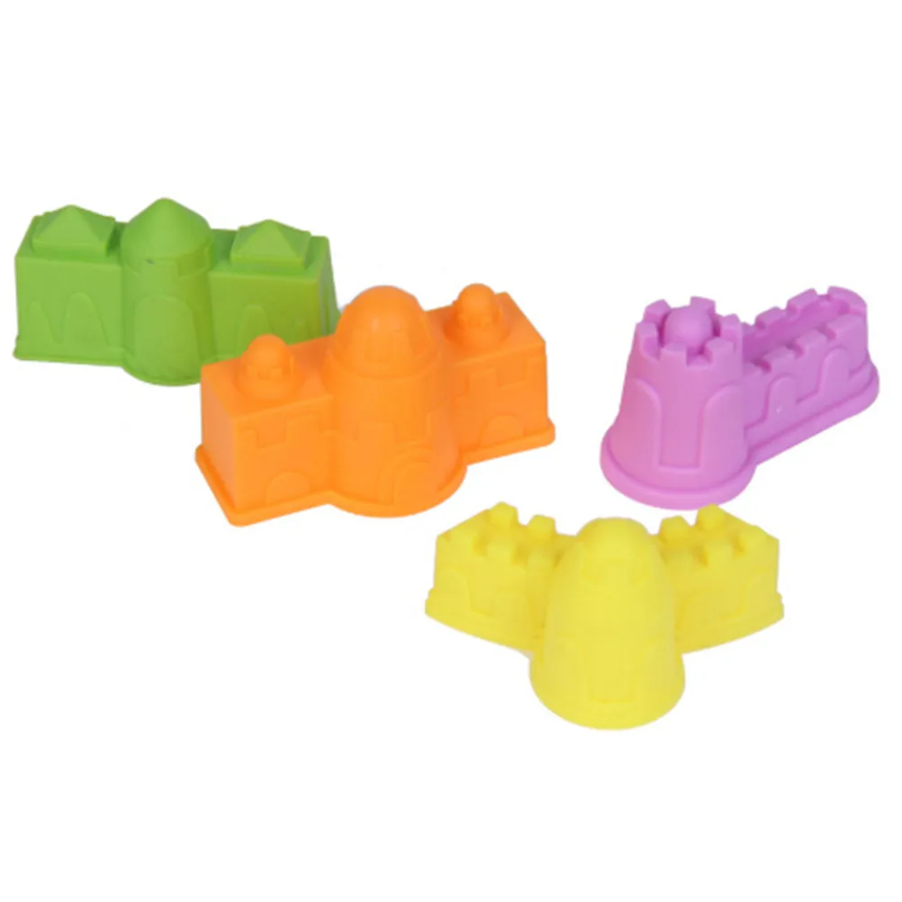 

4PCS DIY Educational Toys Indoor Magic Play Sand Castle Models Building Dynamic Magic Sand Clay Model Building Toys