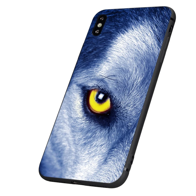 Черный чехол ТПУ для iphone 5 5s se 6 6s 7 8 plus x 10 чехол силиконовый чехол для iphone XR XS MAX чехол темный Ночной Волк