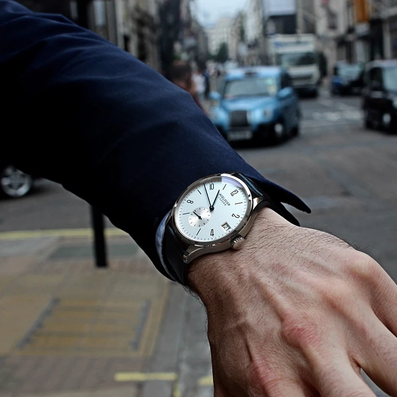 Agelocer мужские роскошные брендовые нарядные часы из натуральной кожи механические