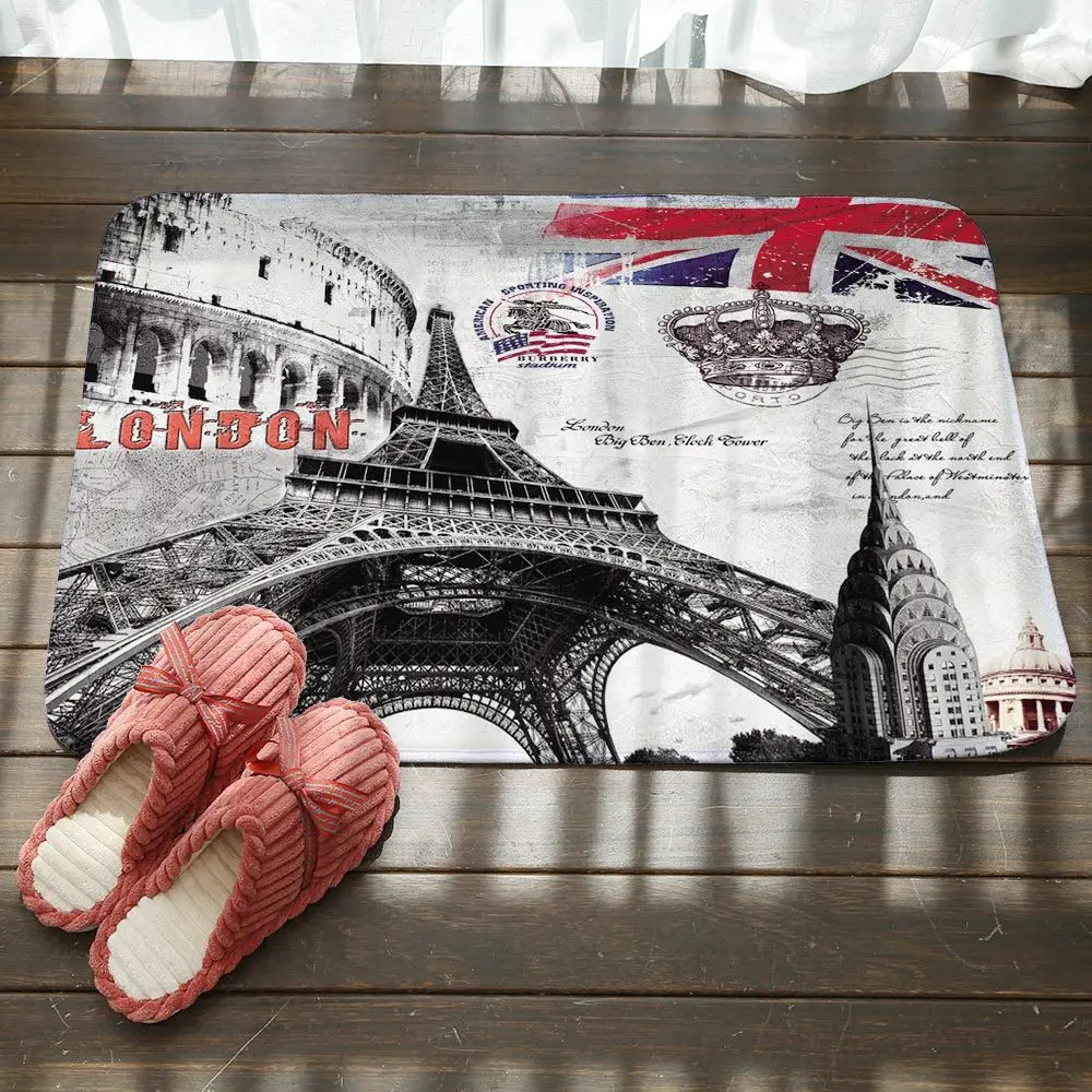 Красивая башня печати коврики современный коврик в прихожую пыли кухонный ковер