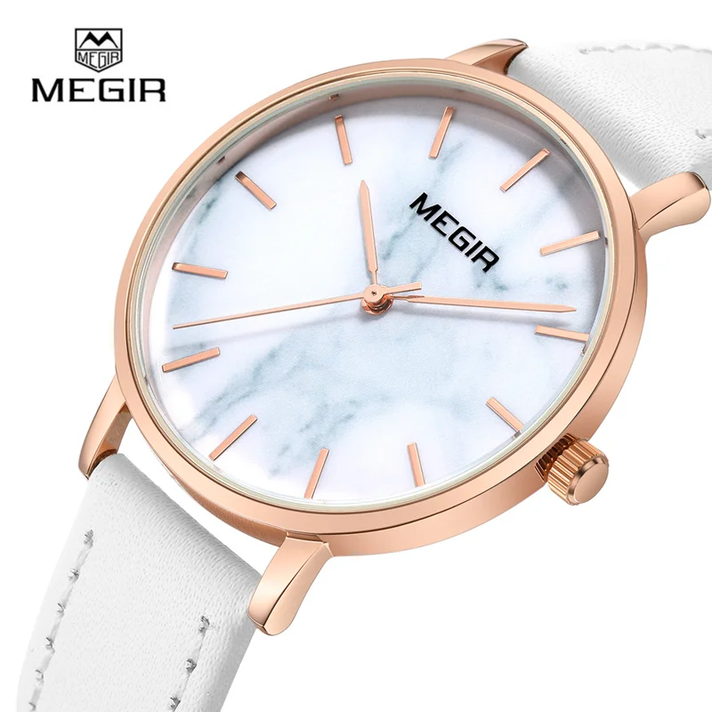 Женские часы ультратонкие женские новые MEGIR Роскошные наручные ведущей марки