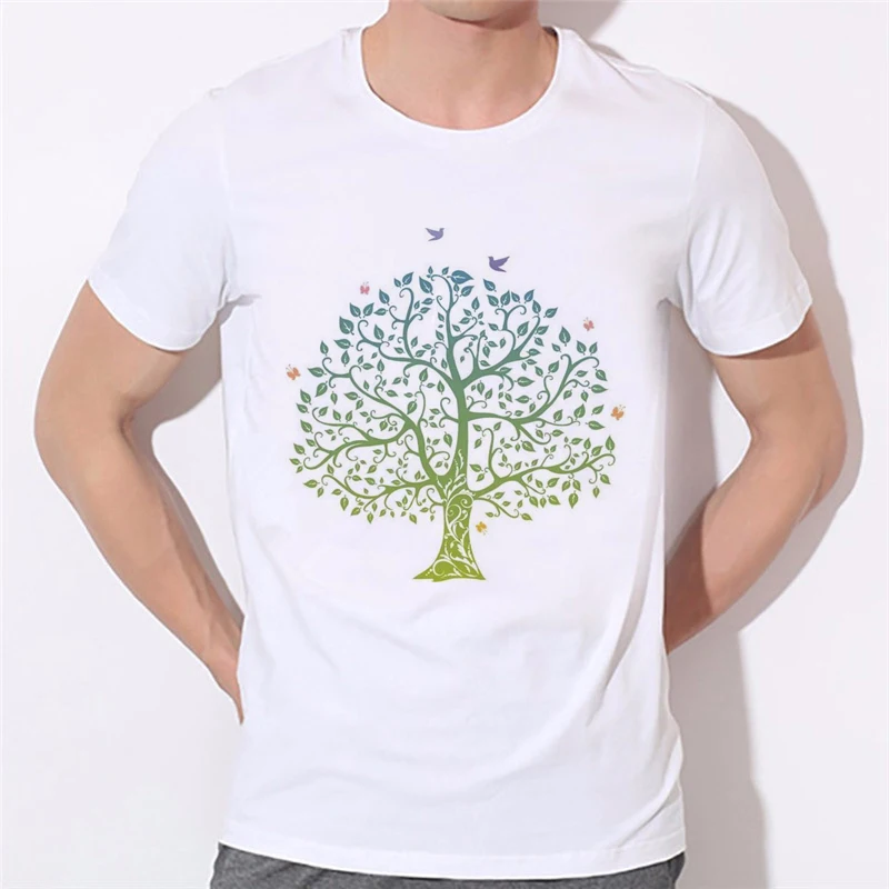 Новинка 2020 футболка с рисунком дерева летняя стильная коротким рукавом