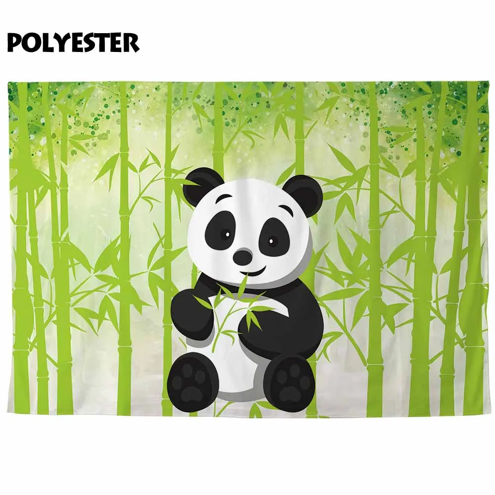 Фотофон Allenjoy с изображением китайской планды бамбука для детского дня