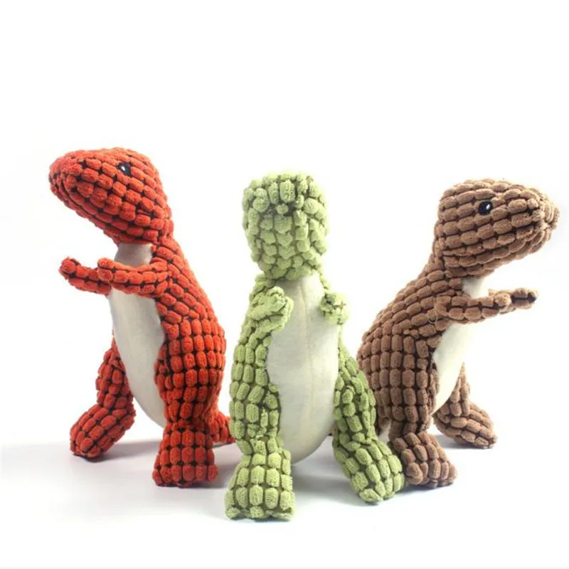 

Hot Sale Funny Pet Dinosaur Shape Plush Chew Molar Squeaky Toys for Dogs Puppy Toys to Clean the Teeth
