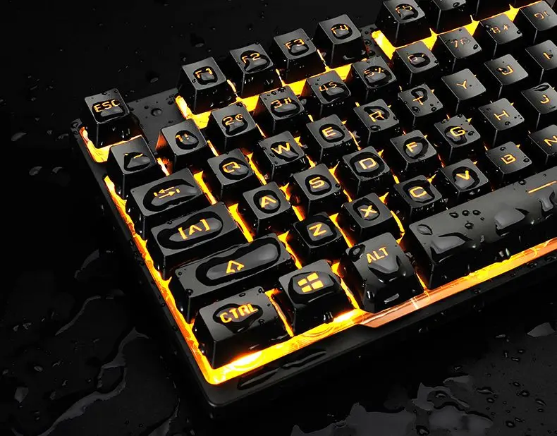 Цветной Радужный светодиодный игровой клавиатуры с подсветкой, USB Проводная мультимедийная клавиатура для компьютера, ноутбука, клавиатуры для Windows Mac, геймера, ноутбука