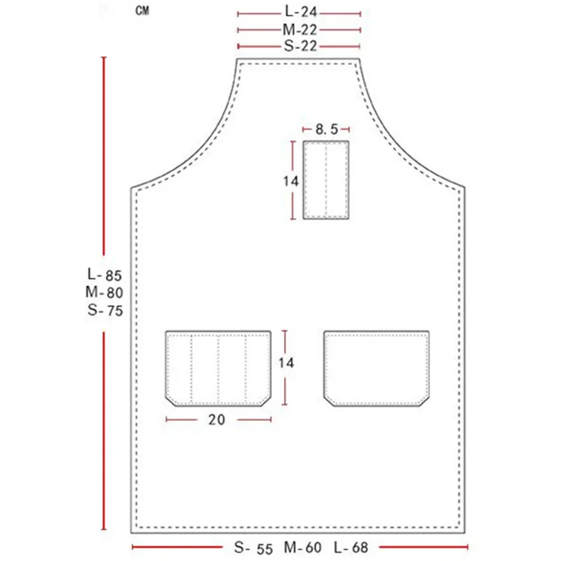 Длинный фартук из джинсовой ткани кожаный ремень для бариста кафе бара пекарни