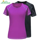 LoClimb стрейчевая походная футболка для мужчин и женщин быстросохнущая фитнес-футболка для активного отдыха треккинга рыбалки Мужская Спортивная Футболка AM271