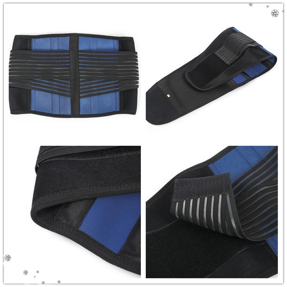 

Women Men Lower Back Support Belt Orthopedic Belt Braces Posture Corset Back Brace Pain Elastic Belt with 4 PP Stripes S-6XL
