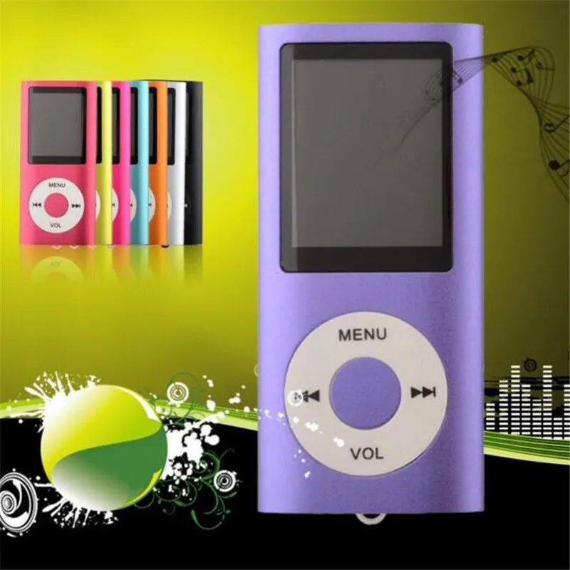 Фиолетовый 200 p! 4-й 1," ЖК-экран спортивный MP3-плеер внешняя вставленная tf-карта,(без SD/tf-карты), видео fm-радио музыка HD MP3,+ Хрустальная коробка - Цвет: Фиолетовый