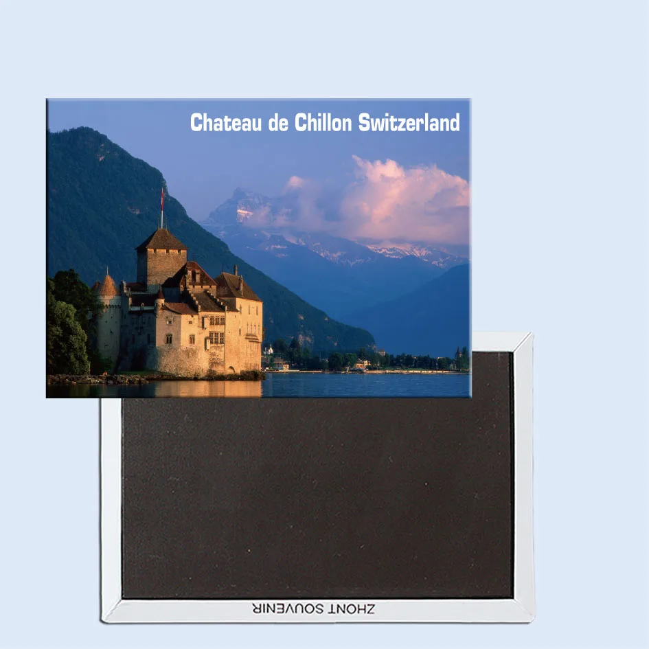 Chateau de Chillon, Montreux, Switzerland, Refrigerator magnet, Tourist souvenirs, Home creative ornaments 24666