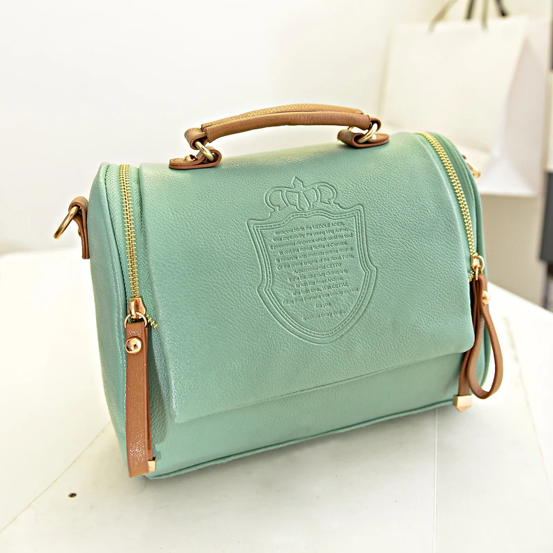 Женская сумка в британском стиле женская через плечо модная мягкая PU на 7 видов