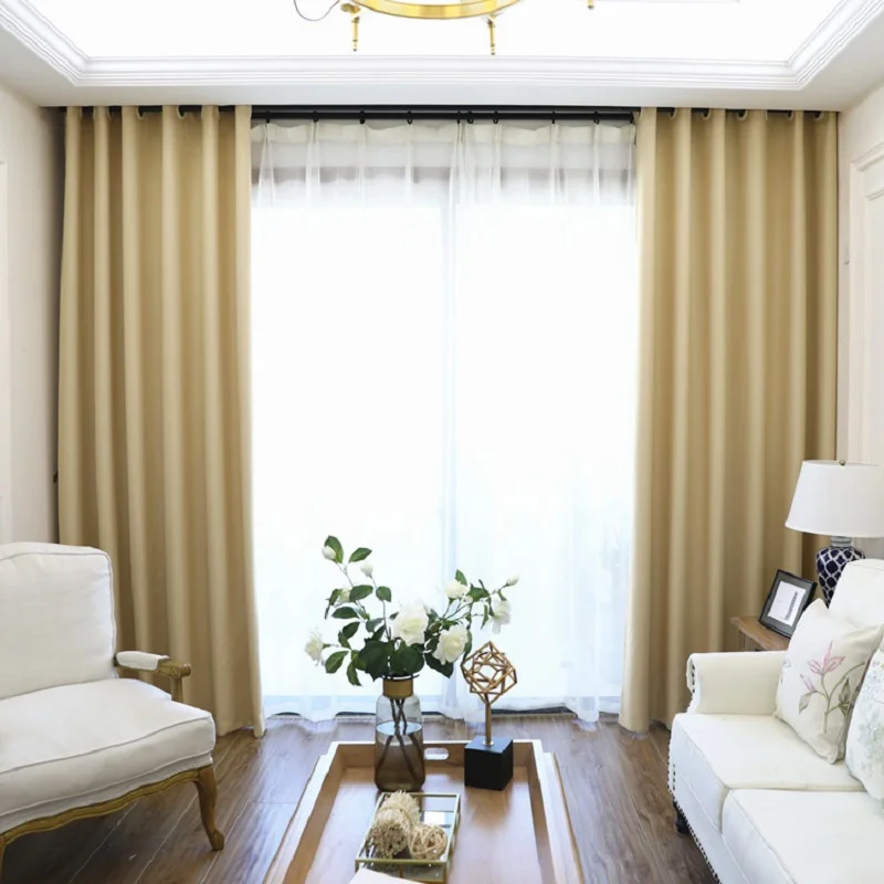 Фиолетовые затемняющие шторы из полиэфирного волокна для гостиной темно синие