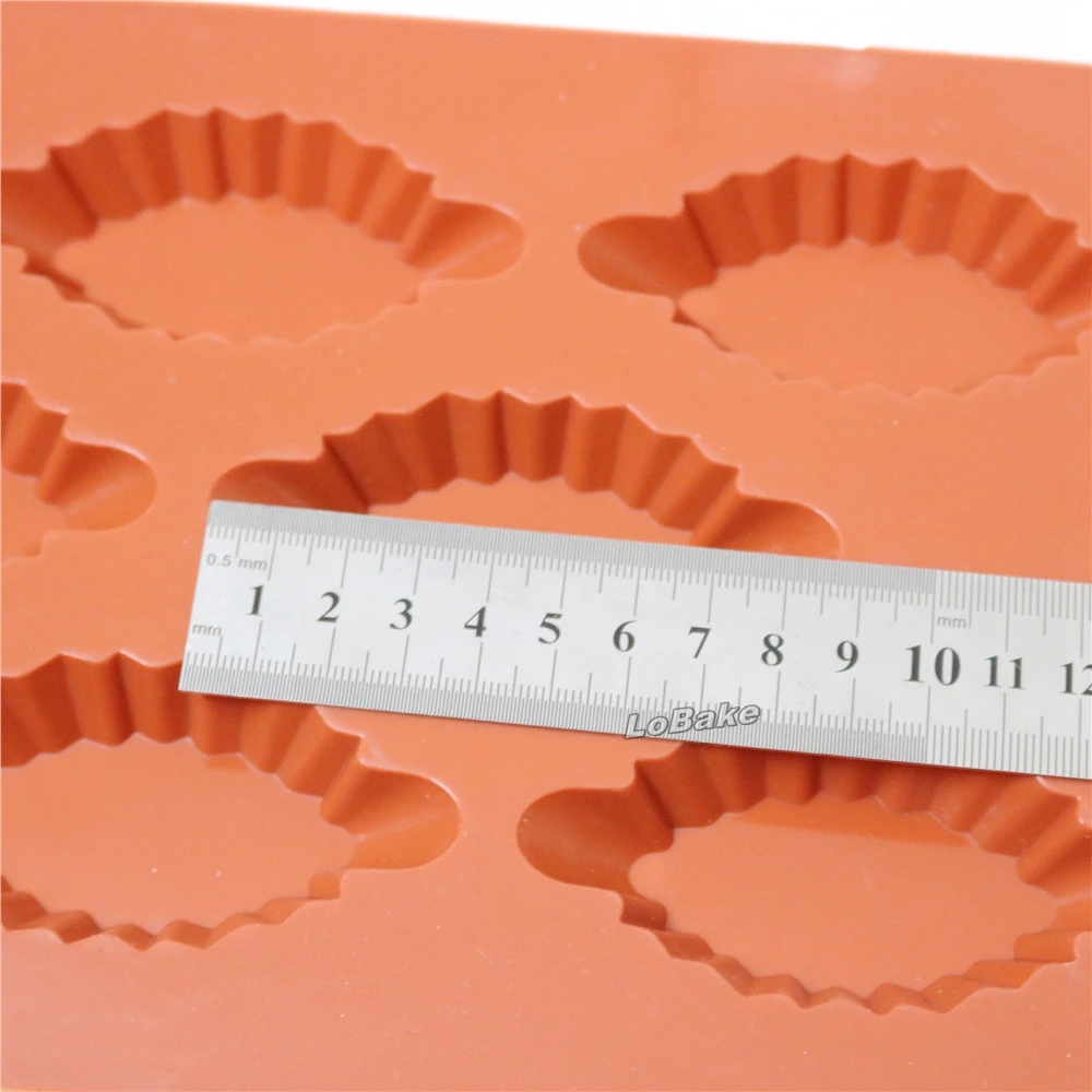 Latest 8 cavities fluted lozenge shape silicone cake mold candy cookie biscuit moldes silikon form ice cube tray DIY bakery | Дом и сад