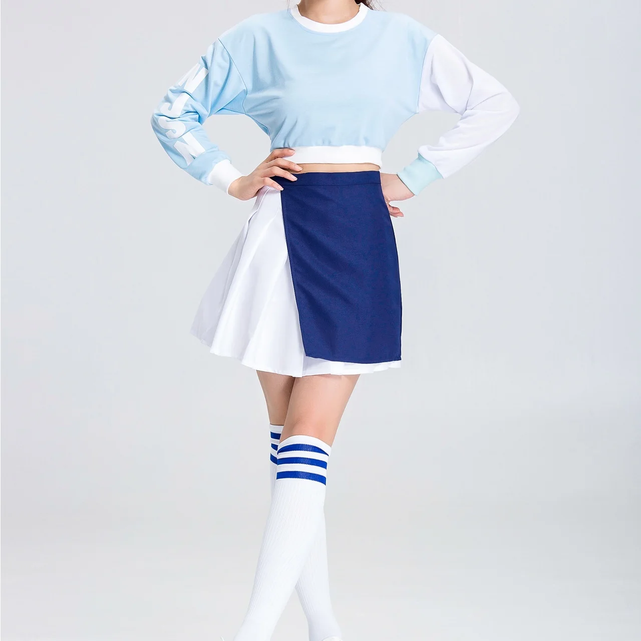 Спортивный костюм Cheerleader для девочек униформа спорта игры в бадминтон футбол