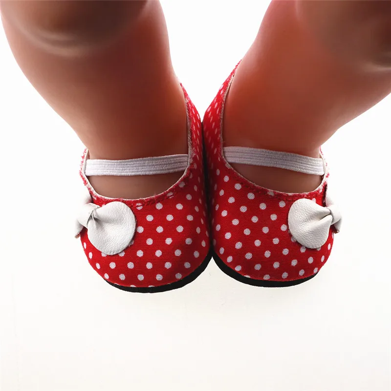 LUCKDOLL красная обувь подходит 18 дюймов Американский 43 см Детские аксессуары для