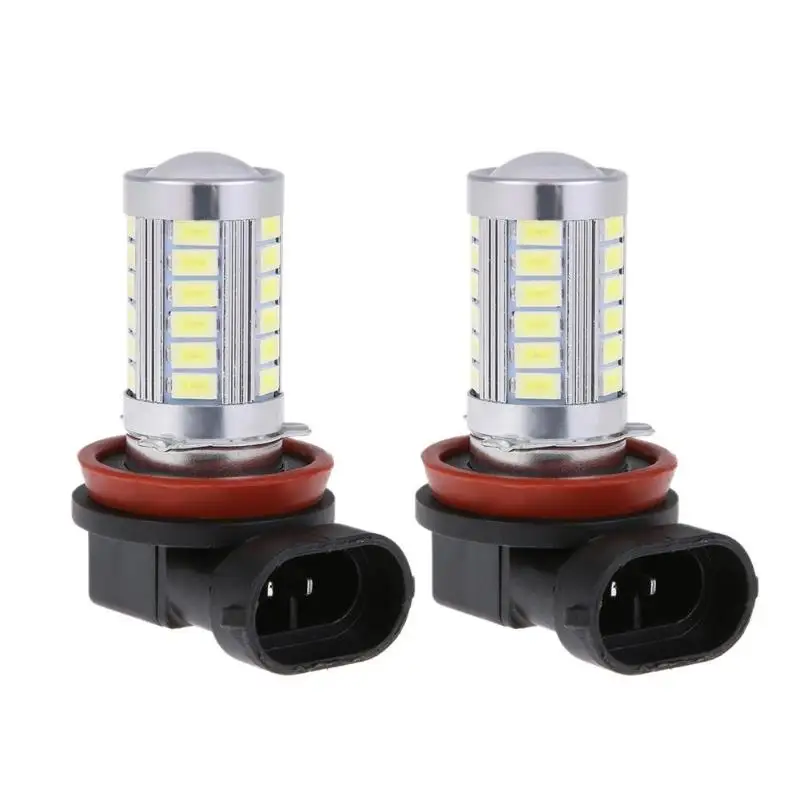 2 шт 12V H8 5730 33SMD Белый светодиодный автомобильный противотуманный фонарь автомобилей светильник светодиод DRL светодиодные фары головного света светильник дневного светильник лампочка