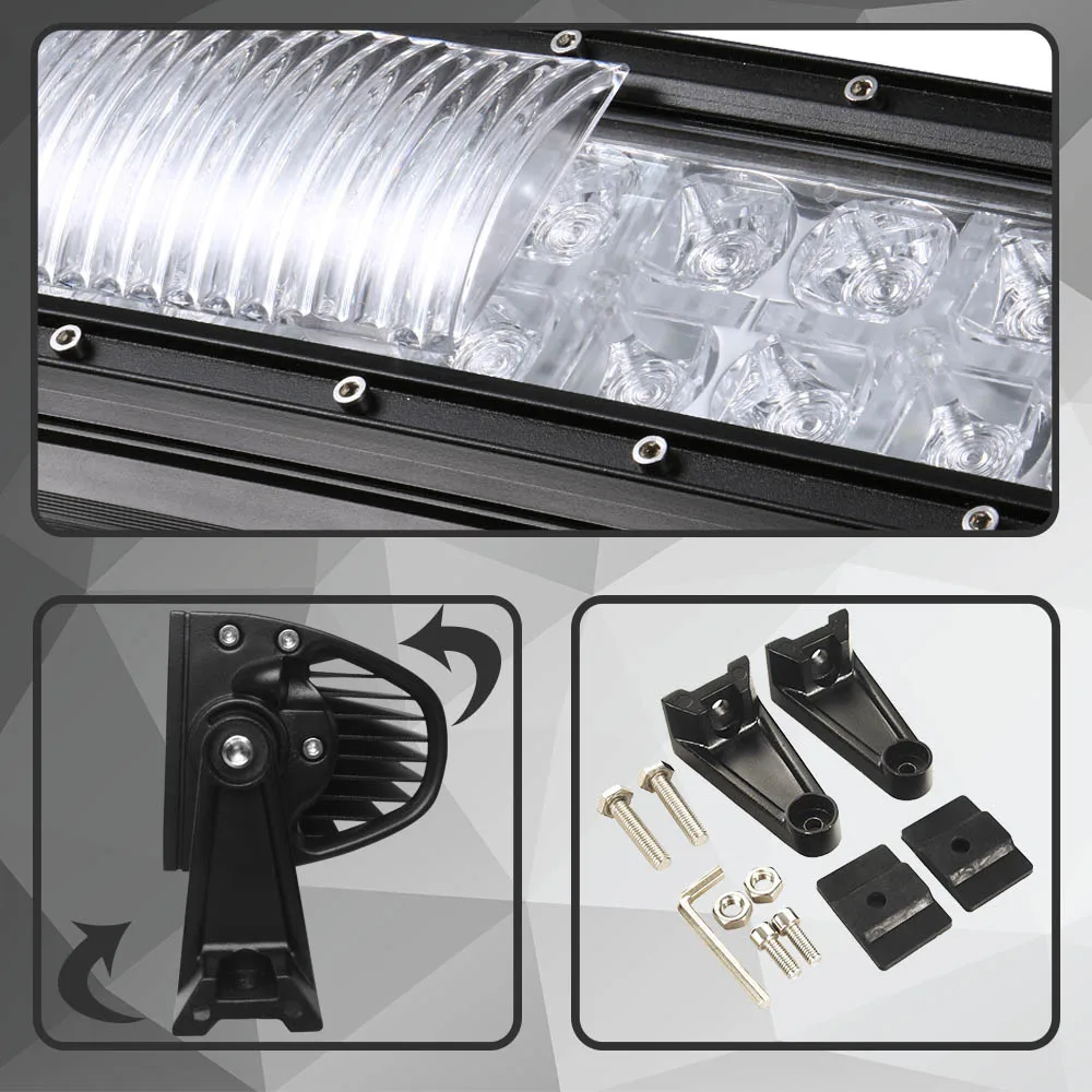 HELLO EOVO 7D изогнутые 42 дюйма 400 Вт с DRL светодиодный рабочий светильник для тягача