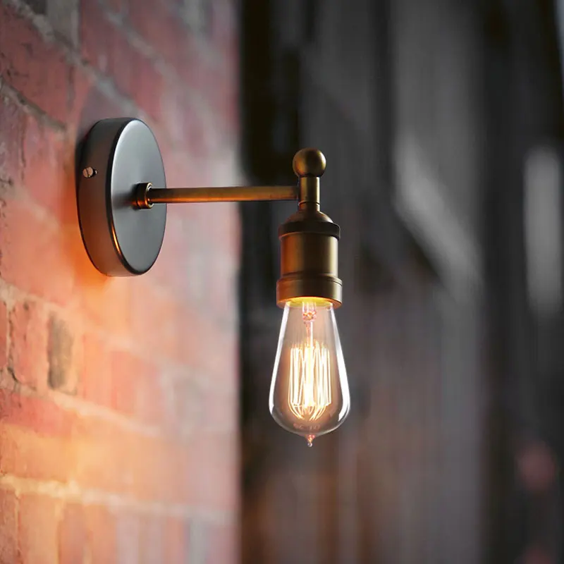 Vintage Industrial Wall Lamp American Retro Light Living Room Bedroom Bathroom Balcony Bar Gangway E27 | Лампы и освещение