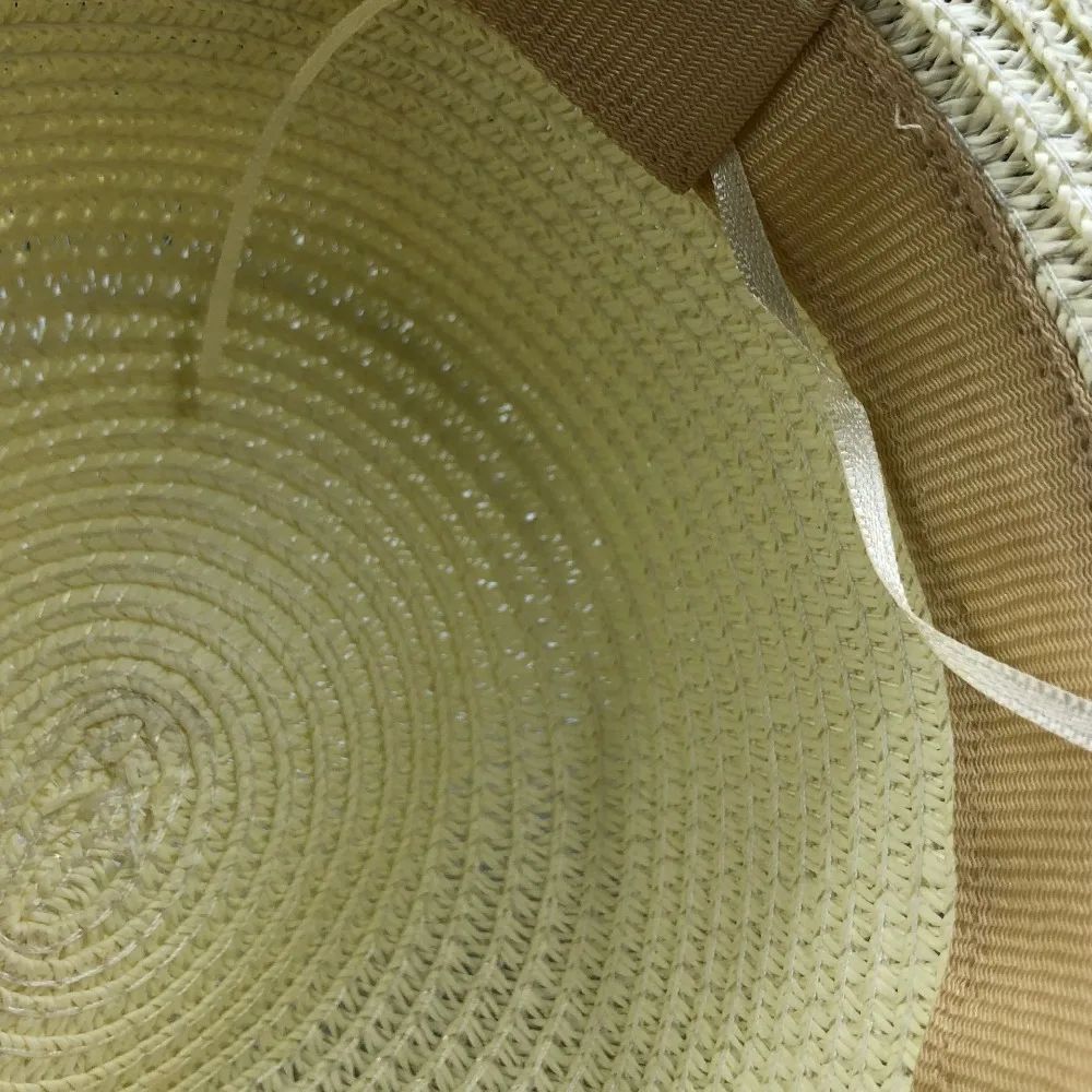 Женская соломенная шляпа с широкими полями однотонная пляжная кепка бахромой