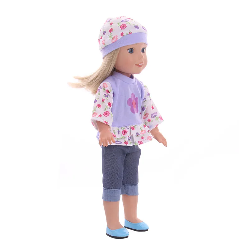 LuckDoll милый цветочный костюм + шляпа для 14 5 дюймов Wellie аксессуары куклы|Куклы| |