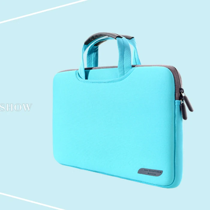 light blue Owswin сумка для ноутбука 13 15 дюймов Сумка для ноутбука деловая сумка для Macbook Air 13 Чехол сумка для HP Lenovo Dell Xiaomi 15,6 - Цвет: light blue