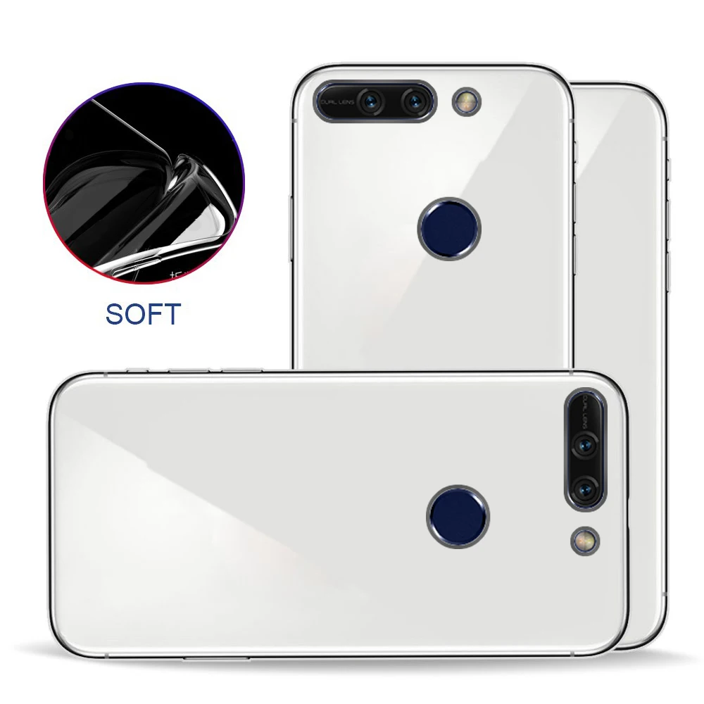 Простой прозрачный материал из ТПУ подходит для защиты от падения Huawei Honor 8PRO |