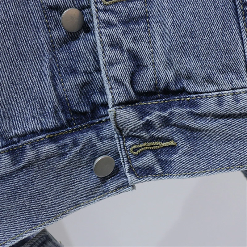 Batwing sleeve Short Jeans Jacket Women Spring Autumn Casaco Feminino Big size Loose Single Breasted jean Coat Streetwear | Женская