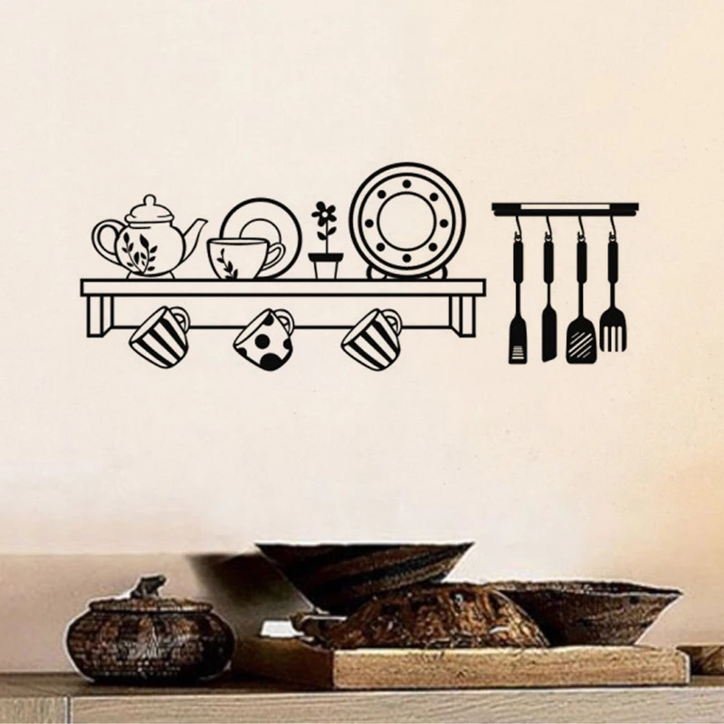 Кухонные полки для ресторана кухни настенные наклейки домашний декор ПВХ