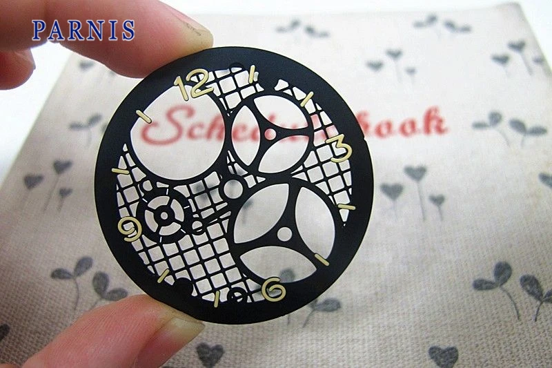 Запасные части для часов 38 9 мм механические часы с циферблатом черным и желтыми