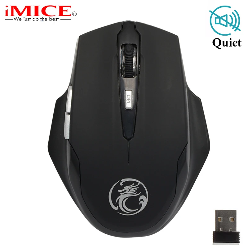 iMice 2.4 ГГц беспроводная мышь Игры Эргономичный мини молчание Пуговицы оптическая