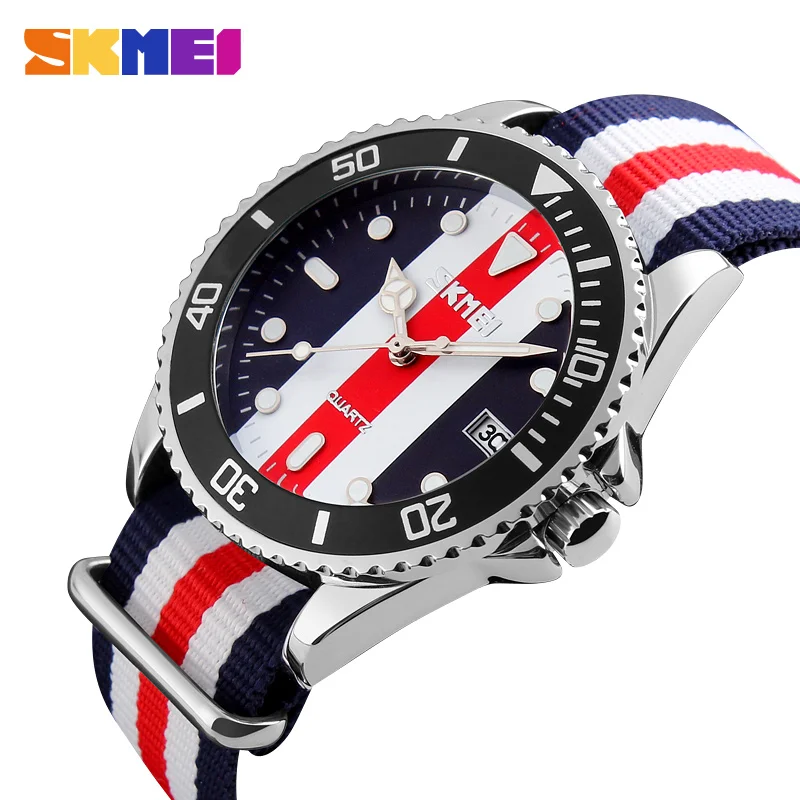 

SKMEI Fashion Lovers Watches Men Women Casual Watch Nylon Strap 30M Waterproof Multiple Quartz Wristwatches reloj hombr 9133